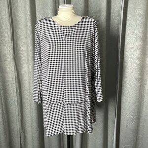 NWT XXL Liz Claiborne Women’s Black/White Top